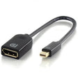Alogic Adapter Mini DisplayPort Male to DisplayPort Female 4K Compatible Premium Series 6in - Black