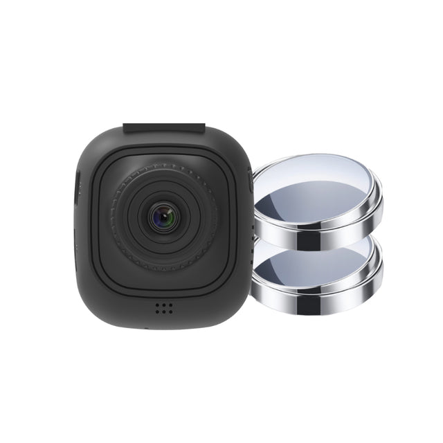 GekoGear Dashcam - Orbit 132 1080p HD with Blind Spot Mirrors 120 Degree Wide Angle G-Sensor 8GB MicroSD Included (support up to 32GB) - Black