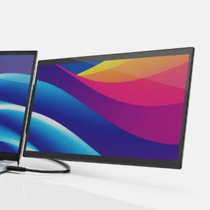 SideTrak Laptop Monitor 13.3in Swivel Pro Touch Portable Monitor Rotate 360 Deg Attach to Laptop Kickstand HDMI & USB-C Cables PC/MAC/Chrome - Black