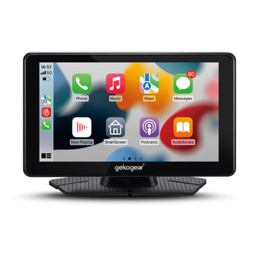 GekoGear Dashcam - Orbit C100 7in Touch Screen with Apple CarPlay / Android Auto 64GB MicroSD Included  - Black