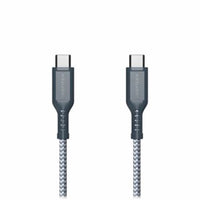 Ventev Charge & Sync USB-C to USB-C Cable 6ft Braided High Speed 2X Copper Fast Charge Reinforced Connector - Box - Gray