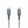 Ventev Charge & Sync USB-C to USB-C Cable 6ft Braided High Speed 2X Copper Fast Charge Reinforced Connector - Box - Gray