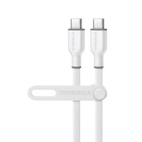 HyperGear Charge & Sync PD USB-C to USB-C Flexi Pro Cable 10ft PD up to 60W Fast Charge 480Mbps High Speed - Soft Touch Silicone - White