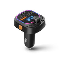 HyperGear FM Transmitter Car Charger Bluetooth IntelliCast Road 3 Port (2x USB-A 1x USB-C 15W) Hands Free Calls Music Streaming Noise Reduction Mic - Black