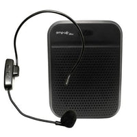 HamiltonBuhl Voice Amplifier Speaker Mini 10W with Wireless Microphone Includes Carry Strap & Waistband Hook - Black