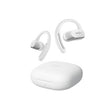Shokz OpenFit Air White Bluetooth Headset Smart Mic Around Ear Air Conduction - OpenBass - Water Resistant IP54 - 28Hr Battery Life