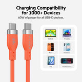 Targus HyperJuice Flex USB cable USB 2.0 1.5 m USB C 0.48 Gbit/s 60 W Orange