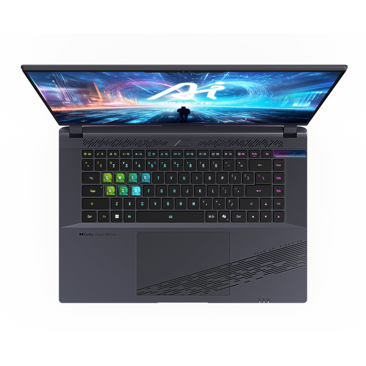 GIGABYTE AORUS 16X ASG-53USC64SH laptop Intel® Core™ i7 i7-14650HX 40.6 cm (16") WQXGA 32 GB DDR5-SDRAM 1 TB SSD NVIDIA GeForce RTX 4070 Wi-Fi 7 (802.11be) Windows 11 Home Grey