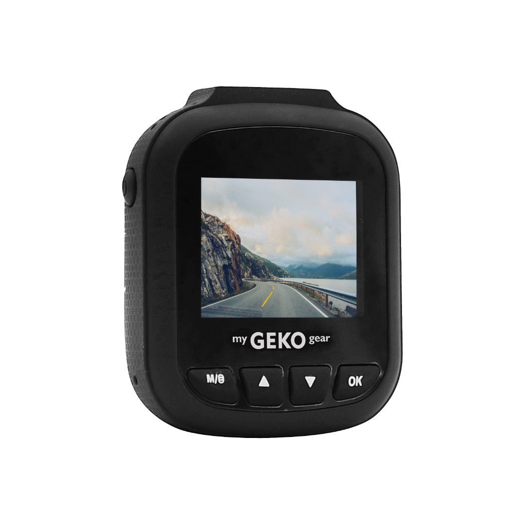 GekoGear Dashcam - Orbit 130 1080p HD 120 Degree Wide Angle G-Sensor 8GB MicroSD Included (support up to 32GB) - Black