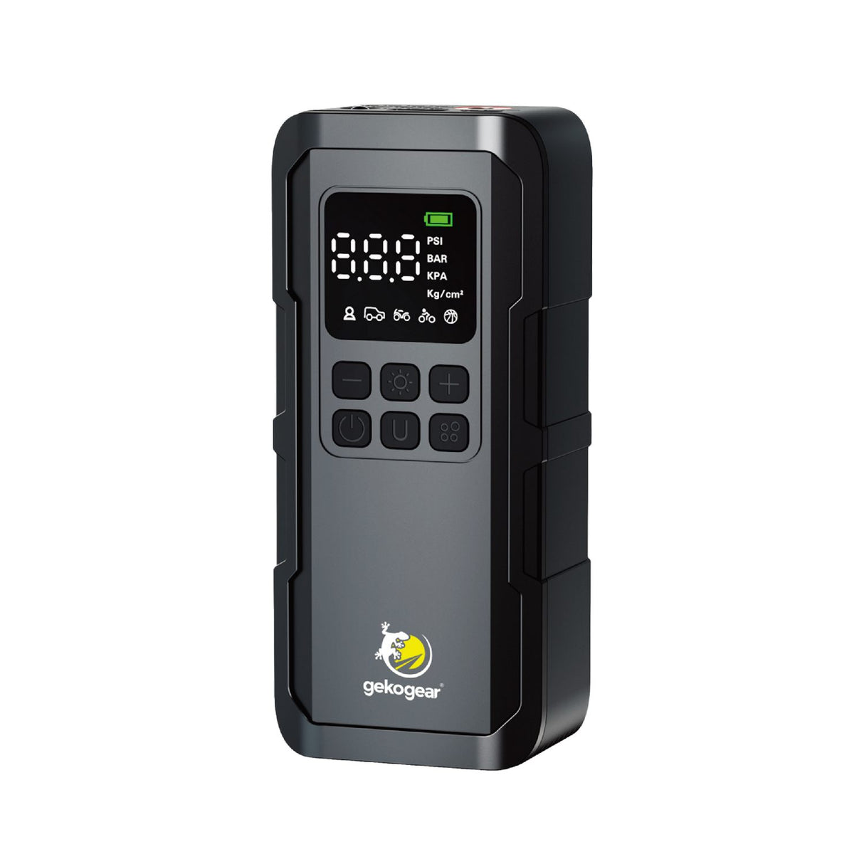 GekoGear Tire Pump AirFlux 100 Portable with 2000mAh rechargeable battery - Black