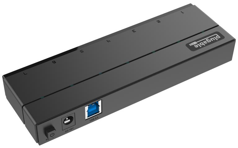 Plugable Technologies USB3-HUB7C interface hub USB 3.2 Gen 1 (3.1 Gen 1) Type-A 5000 Mbit/s Black