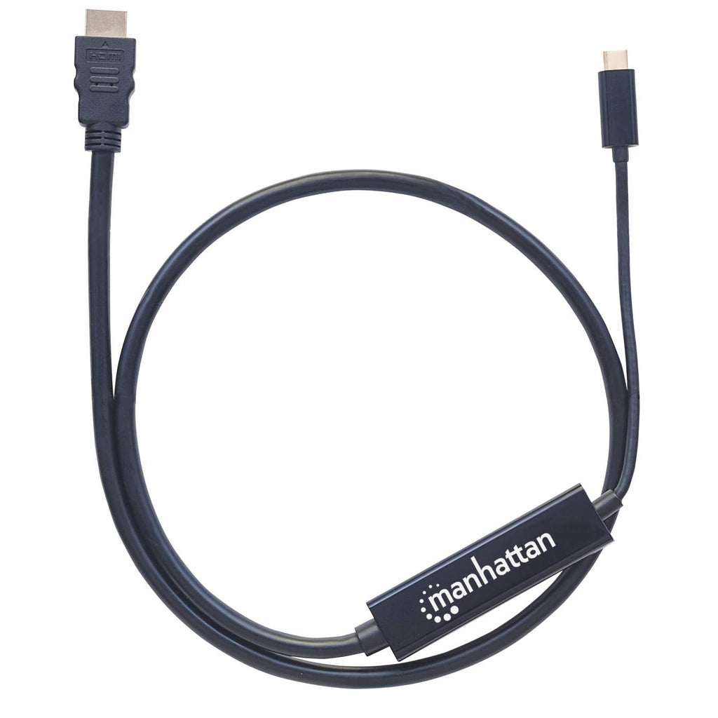 Manhattan USB-C to HDMI Cable, 4K@30Hz, 1m, Black, Male to Male, Three Year Warranty