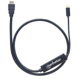 Manhattan USB-C to HDMI Cable, 4K@30Hz, 1m, Black, Male to Male, Three Year Warranty