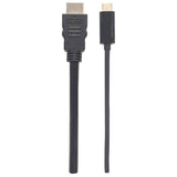 Manhattan USB-C to HDMI Cable, 4K@30Hz, 1m, Black, Male to Male, Three Year Warranty