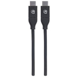 Manhattan USB-C to USB-C Cable, 2m, Male to Male, 480 Mbps (USB 2.0), 5A (super fast charging), Hi-Speed USB, Black, Lifetime Warranty, Equivalent to USB2C5C2M
