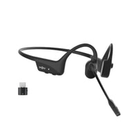 Shokz OpenComm2 2025 UC with USB-C Dongle Cosmic Black Bluetooth Stereo Headset Noise Cancelling Boom Mic with Mute Button - Bone Conduction - Zoom Certified
