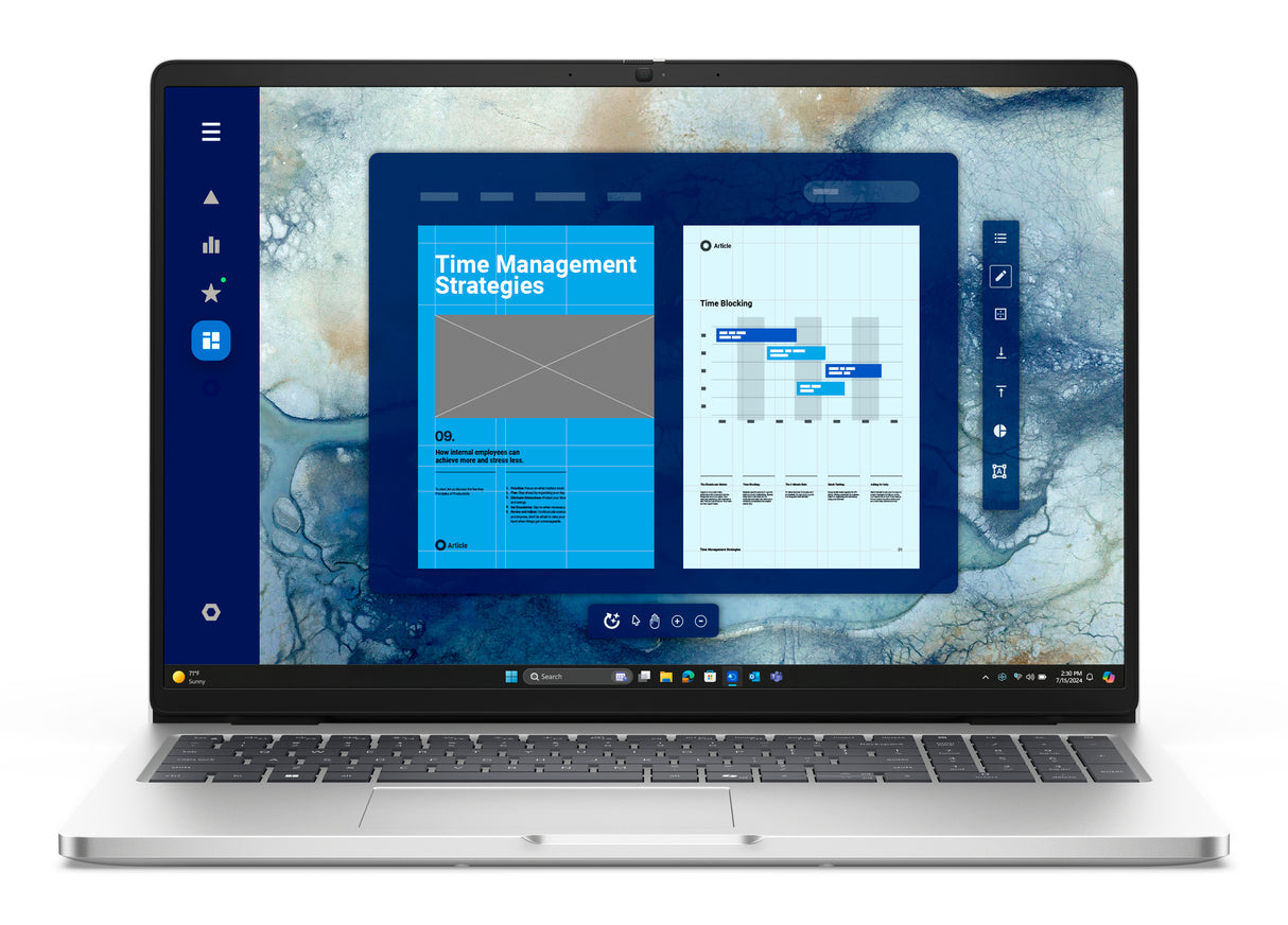DELL Pro 16 PC16250 Intel Core Ultra 7 265U Laptop 40.6 cm (16") Full HD+ 32 GB DDR5-SDRAM 512 GB SSD Wi-Fi 6E (802.11ax) Windows 11 Pro US English Platinum, Silver