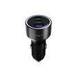 Klipxtreme Car Charger 3 Port 60W 2x USB-C PD (30W Each) 1x USB-A 3.0 18W LED Ring Light Indicator - Black