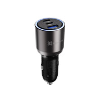 Klipxtreme Car Charger 3 Port 140W 2x USB-C PD (140W & 30W) 1x USB-A 3.0 (18W) LED Ring Light Indicator - Black