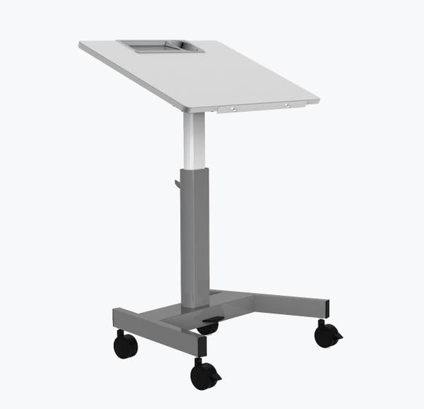 Luxor Student Desk Pneumatic Flip Top Desk/Nesting Desk with Casters Doubles as Lecturn