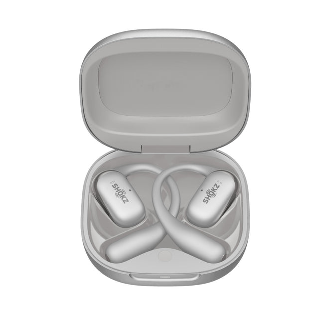 Shokz OpenFit 2+ GREY Open-Ear True Wireless Earbuds Dual microphones with advanced noise-canceling-Dolby Audio-Ni-Ti alloy-Dust Sweat and Water Resistant IP55