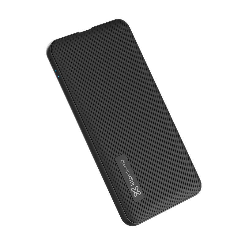 Klipxtreme Powerbank 5000mAh 2 Port USB-A (12W) USB-C (12W) PD Fast Charge Slim Form Factor - Black
