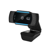 Adesso Webcam CyberTrack H5 1080P (2.1MP) Dual Mics Noise Cancelling Tripod Mountable Shutter Cover - Black  - TAA Compliant