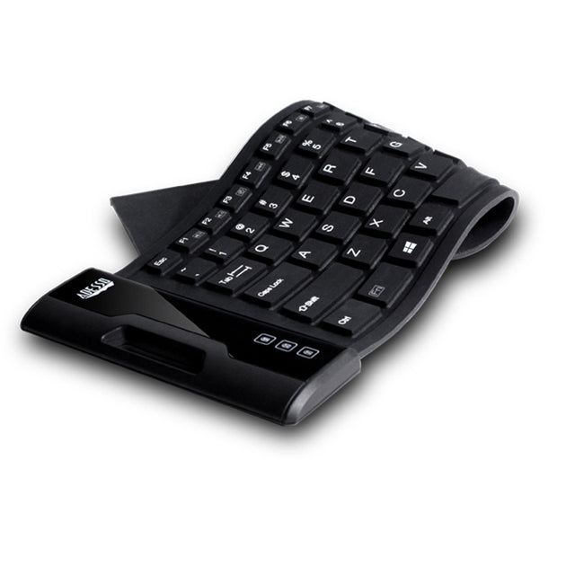 Adesso Keyboard Wired Antimicrobial Waterproof Flex Mini - Black