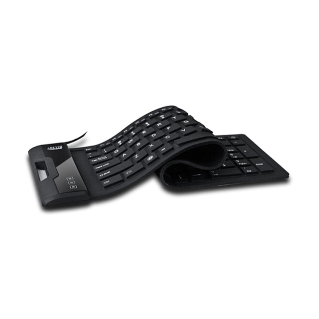 Adesso Keyboard Wired Antimicrobial Waterproof Flex Compact - Black
