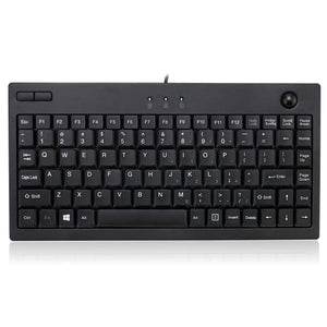 Adesso Keyboard Wired Tru-Form 310 Mini with Trackball - Black