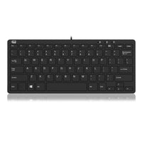 Adesso Keyboard Wired SlimTouch Mini with 2 USB Hub - Black