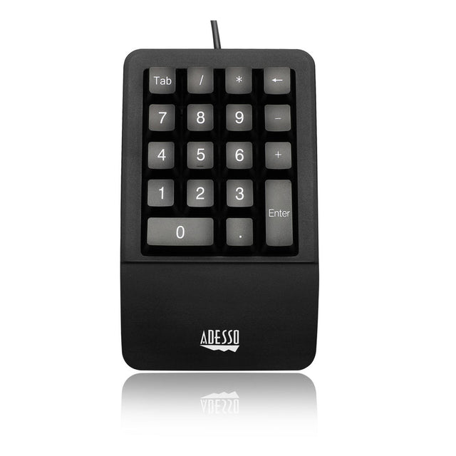 Adesso Keypad Wired Antimicrobial Waterproof Ergonomic - Black