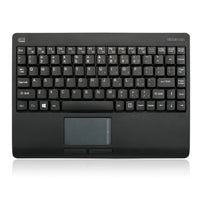 Adesso Keyboard Wireless Mini with Built-in Touchpad 2.4Ghz USB Dongle PC/Mac - Black