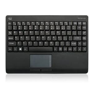 Adesso Keyboard Wireless Mini with Built-in Touchpad 2.4Ghz USB Dongle PC/Mac - Black
