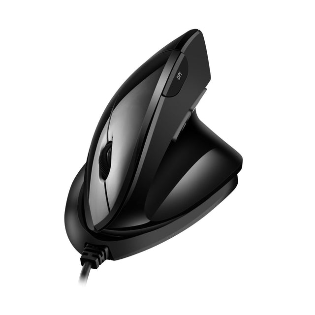 Adesso Mouse Wired Vertical Ergonomic Adjustable DPI USB - Black (TAA Compliant)