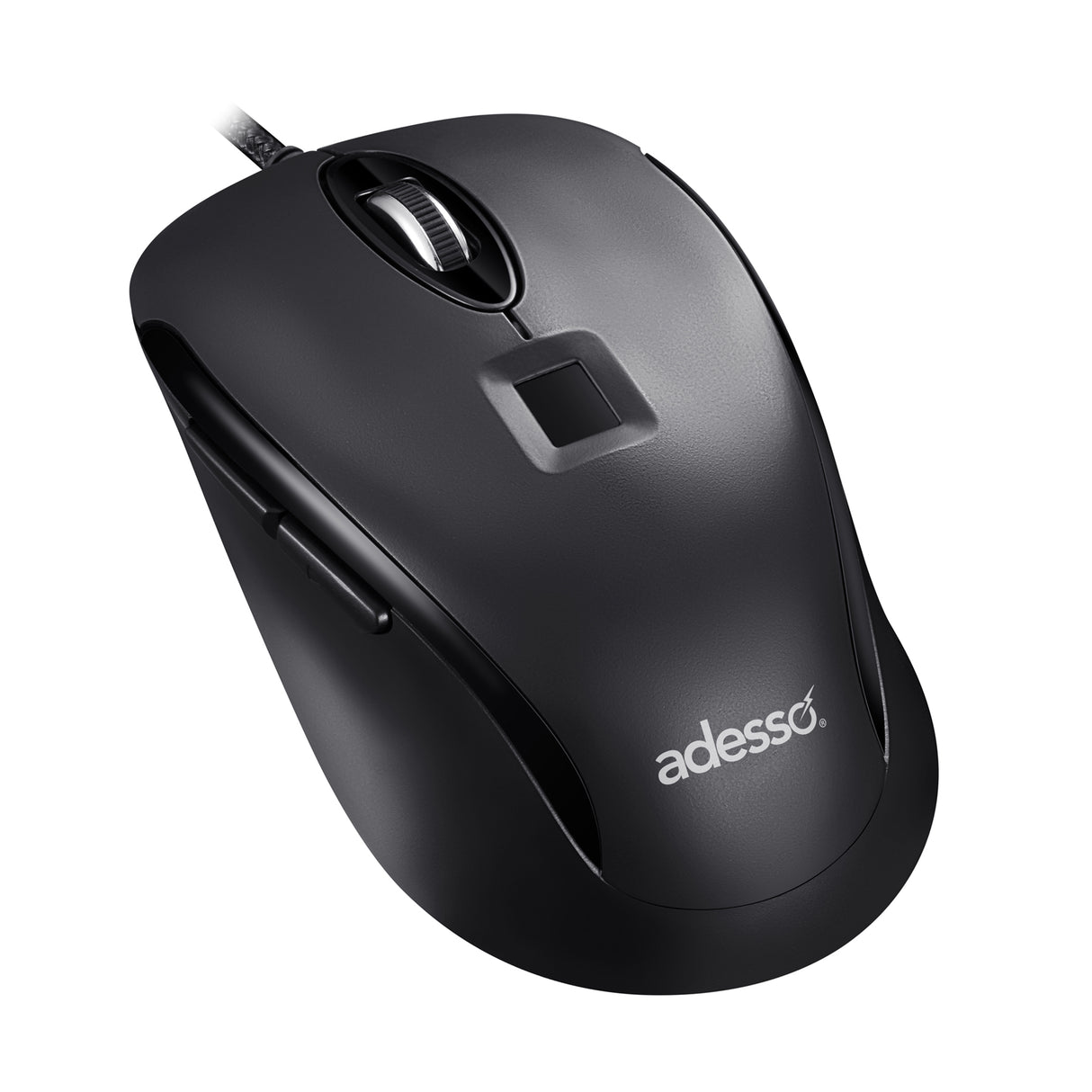 Adesso Mouse Wired 1200dpi with Built-In Fingerprint Reader - TAA Compliant