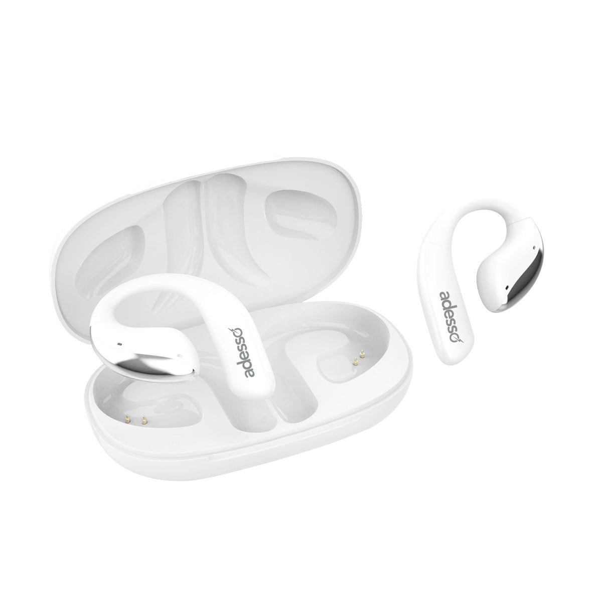 Adesso Earbuds Bluetooth Xtream T6 Open-Ear Sports with Touchscreen Controls - White