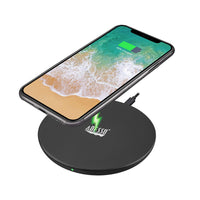 Adesso Qi Wireless Charger 10W Fast Charging USB Type-C Connectivity Single-Coil Charging Pad with Overcharge Protection - Black