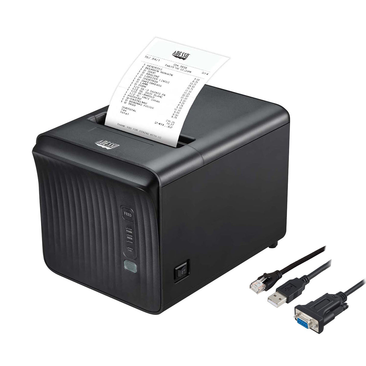Adesso Thermal Receipt Printer Network-Enabled  3-inch for high-speed POS and transaction printing