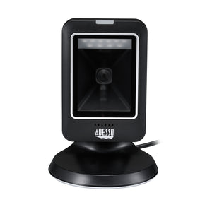Adesso Barcode Scanner Desktop Hands-Free CMOS Sensor USB Connectivity 1D/2D