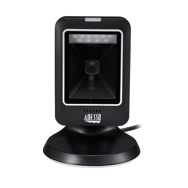 Adesso Barcode Scanner Desktop Hands-Free CMOS Sensor USB Connectivity 1D/2D