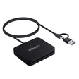 Adesso Smart Card Reader Desktop USB-C Connectivity with USB-A connector CAC and Smart Card Compatible Secure Authentication and Access Control Solution Plug-and-Play Design