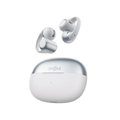 Shokz OpenDots 2 GREY True Wireless Earbuds Clip On Nickel Titanium Ultra Lightweight Premium Dolby Audio Triple Mic - IP57 Water Resistant - Wireless Charge Case 40hr Playtime