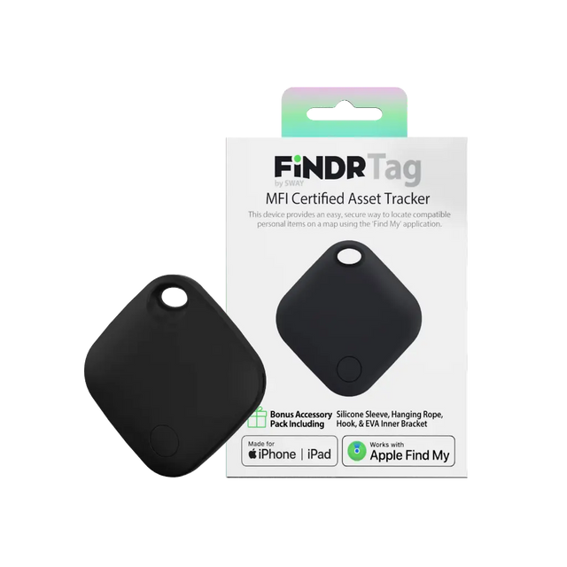 SWAY FINDR Tag MFI Smart Tracking Device - Black