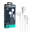 SWAY Earbuds Wired USB-C with Volume Control - White