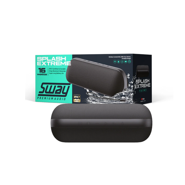 SWAY Speaker Splash Extreme IPX7 Portable - Black