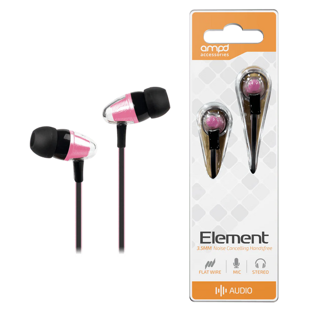 AMPD Earbuds Wired Element 3.5mm - Pink