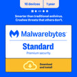 Malwarebytes Premium Standard 10-Device 1-Year PC/MAC/Android/iOS ESD (DOWNLOAD CODE)