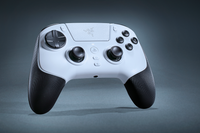 Razer PlayStation Gaming Controller Wireless Raiju V3 Pro TMR Thumbsticks with Swappable Caps 6 Remappable Buttons HyperTriggers for PS5 and PC - White