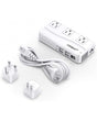BESTEK World Travel Adaptor 200W with 2 x  AC Outlets 3 x USB Ports & 1 USB-C Port - White